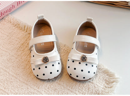 Girls' Polka-Dot and Flower Shoe