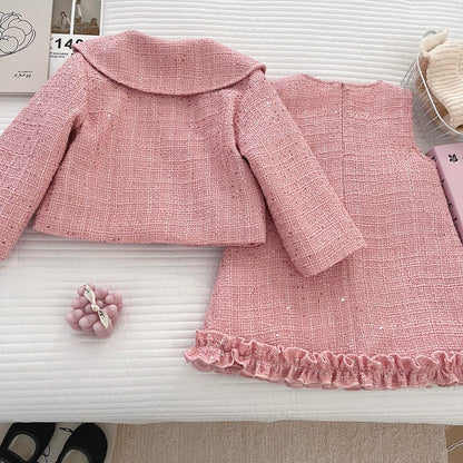 Dress + Tweed Jacket with Bows