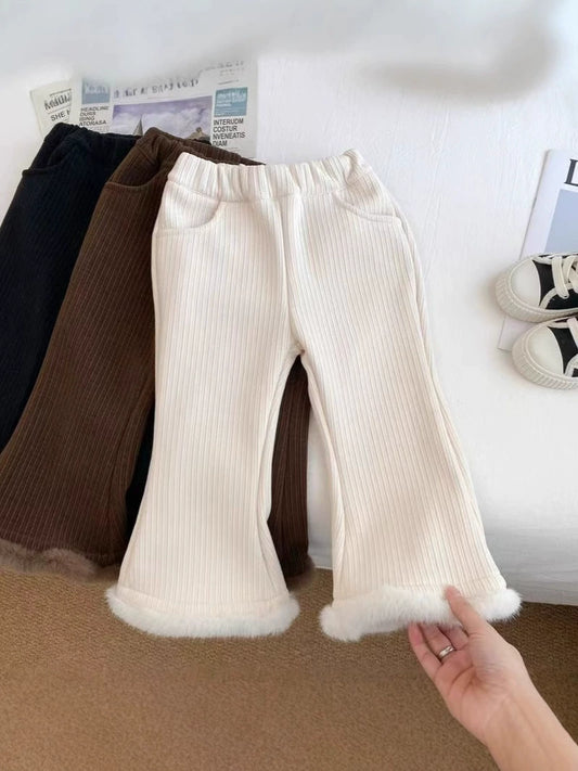Children's Winter Pants with Plush Hem