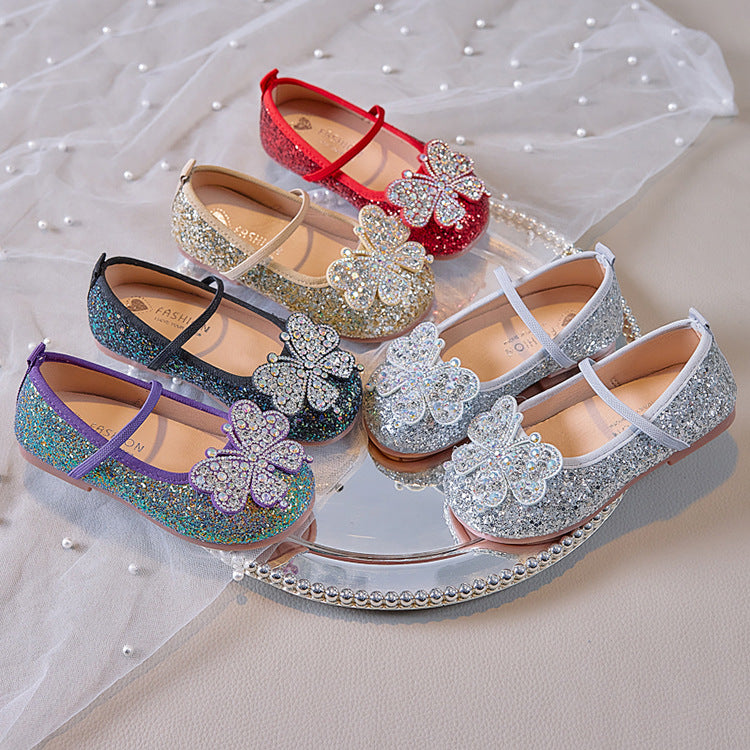 Children's Butterfly Shoes with Glitter