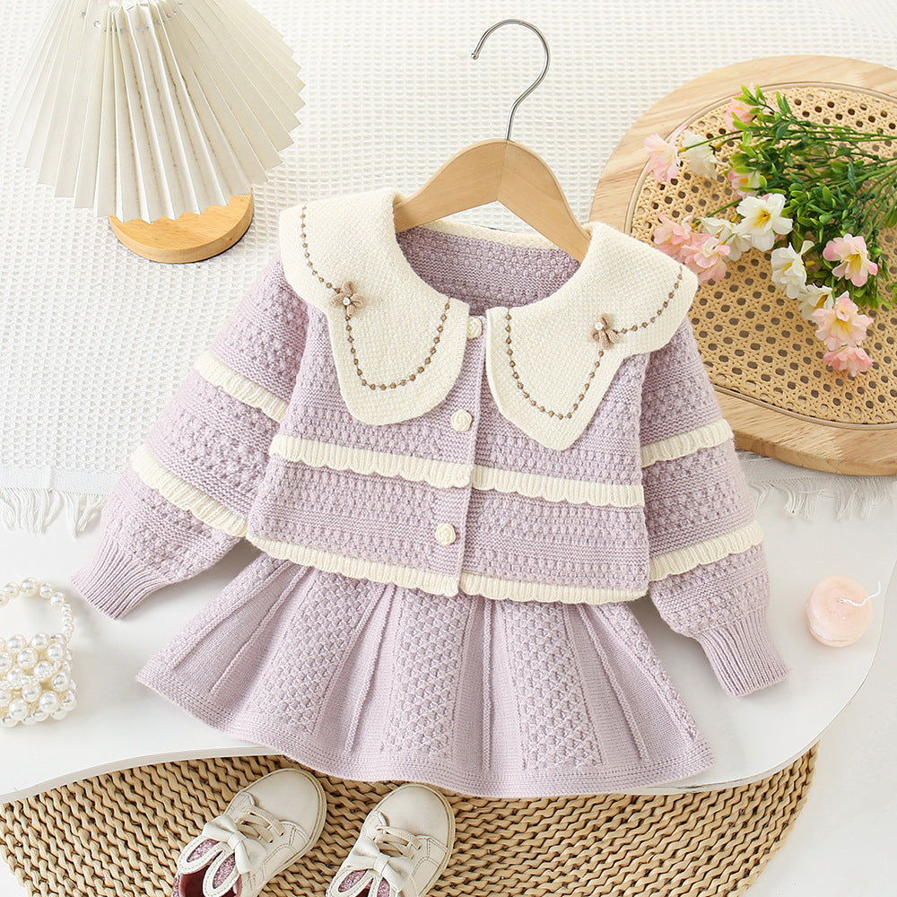 Conjunto de punto boutique para niñas 