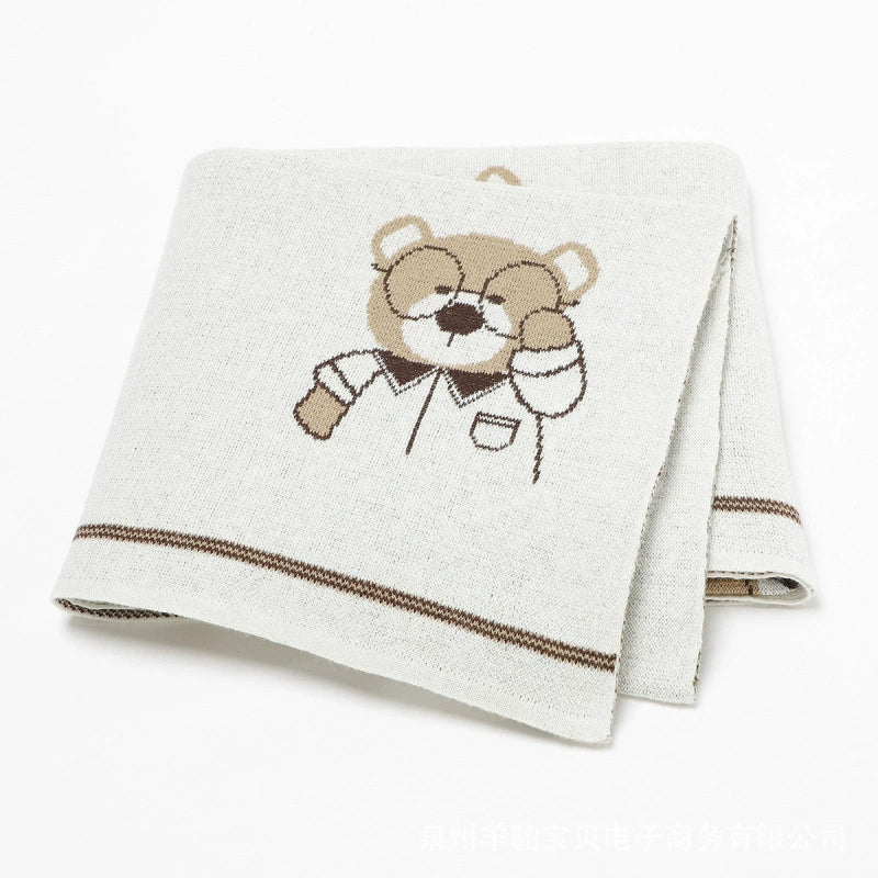 Children's Blanket Teddy Bear with Glasses