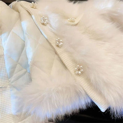 Children's Plush Jacket with Pearls