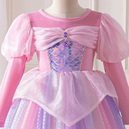 Pink Party Dress with Scales