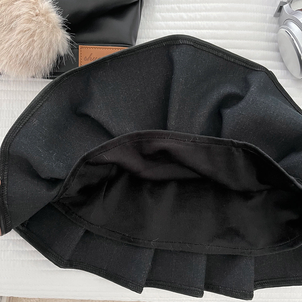 Children's Set in Faux Leather and Faux Fur