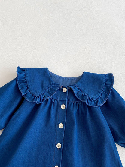 Body/ Denim Dress with Collar