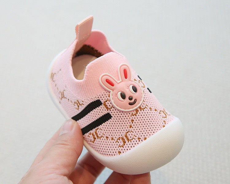 Kids' Sneakers with Soft Sole and Bunny Design