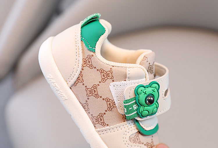 Children's Teddy Bear Sneakers with Velcro