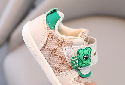 Children's Teddy Bear Sneakers with Velcro