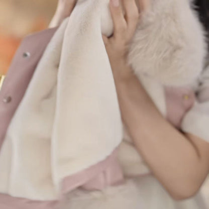 Pink Plush Winter Outfit for Kids