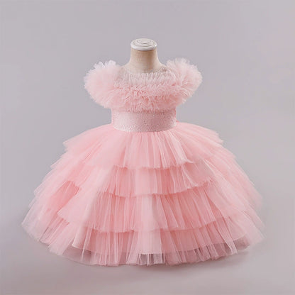 Children's Puffy Tulle Party Dress