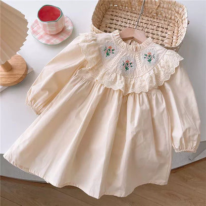 Children's Dress with Embroidered Flowers