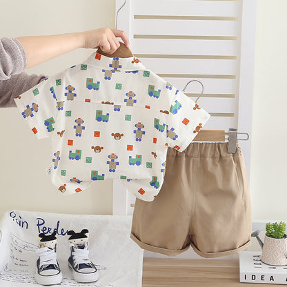 Boys' Teddy Bear Bow Tie Set