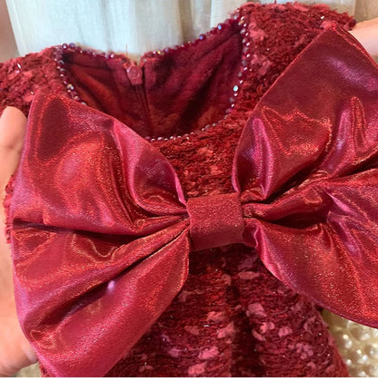 Children's Sequin Bow Dress