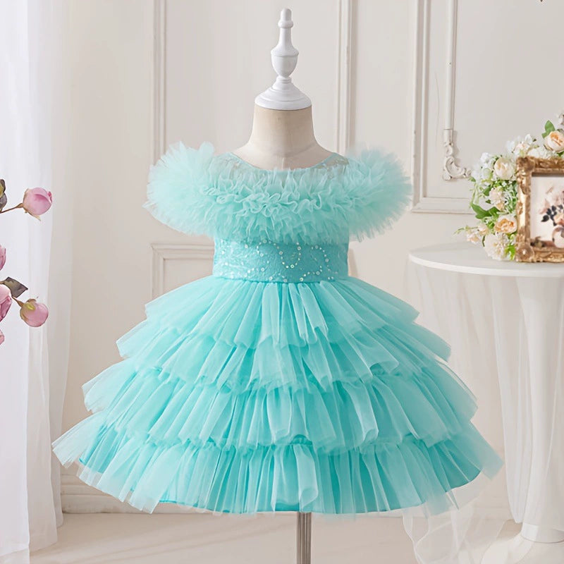 Children's Puffy Tulle Party Dress