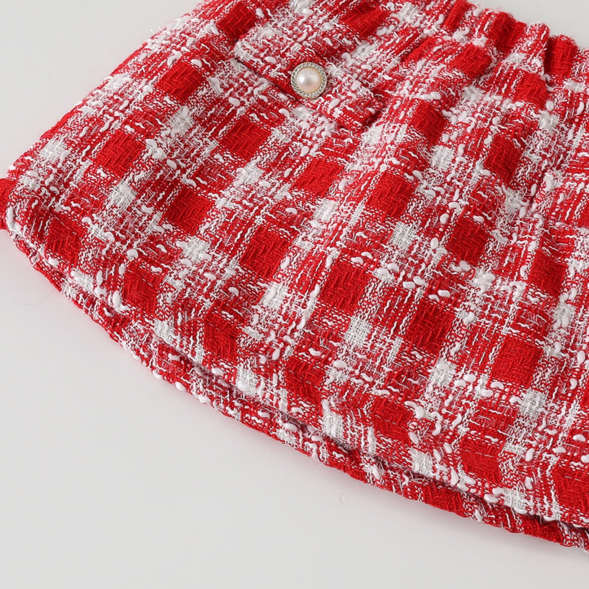 Girls' Set with Buttons and Faux Fur