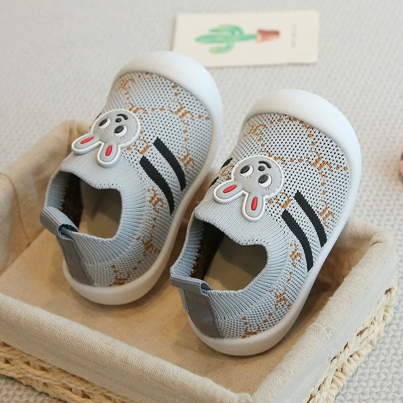 Kids' Sneakers with Soft Sole and Bunny Design