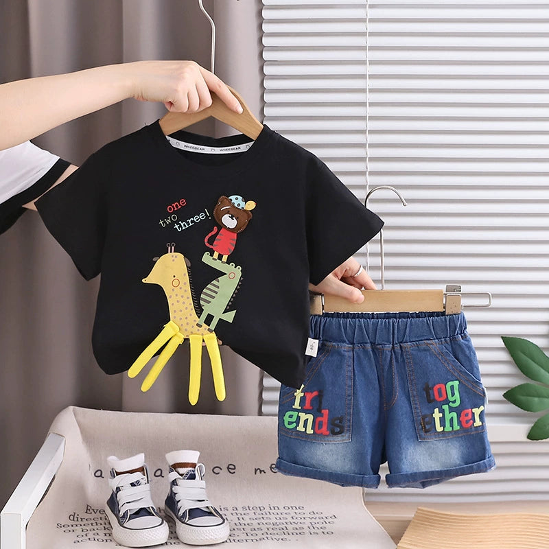 Boys' Outfit with Animals and Jeans