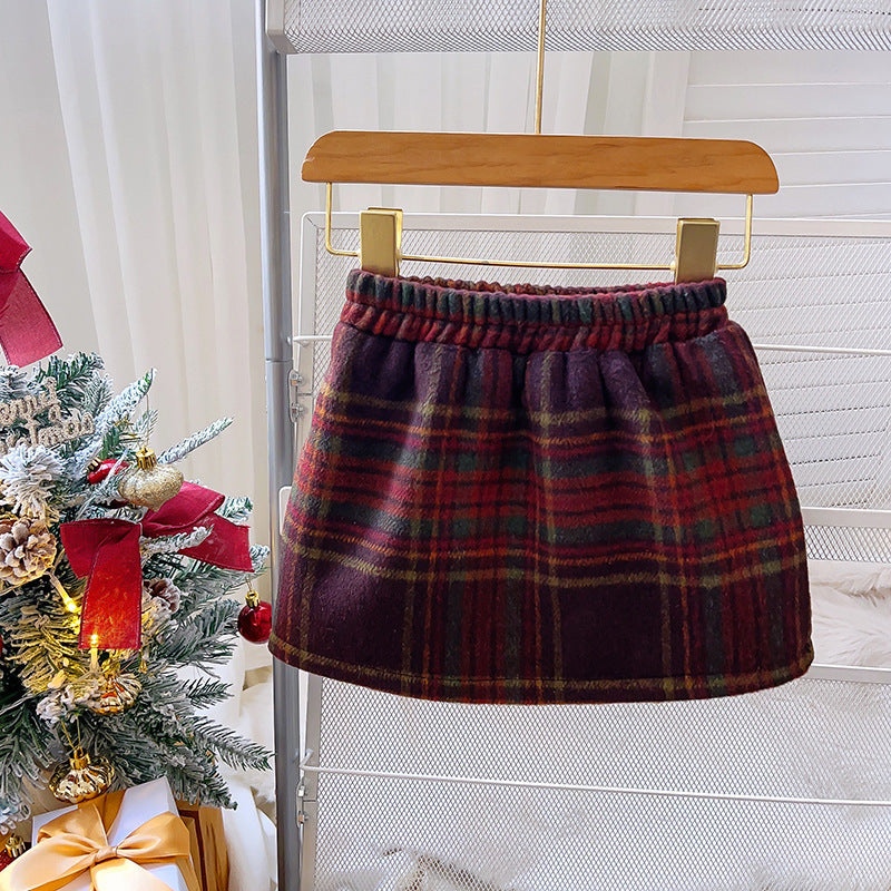 Children's Velvet Checkered Set