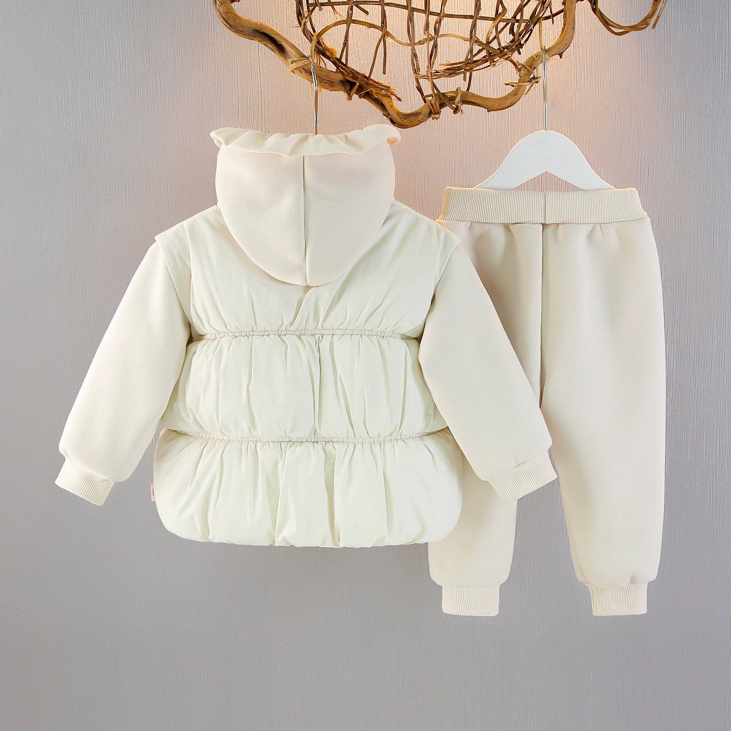 Children's Striped Outfit with Teddy Bear and Jeans