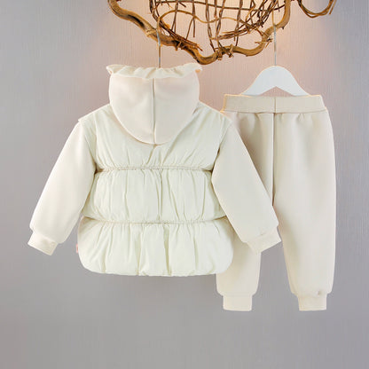 Children's Striped Outfit with Teddy Bear and Jeans