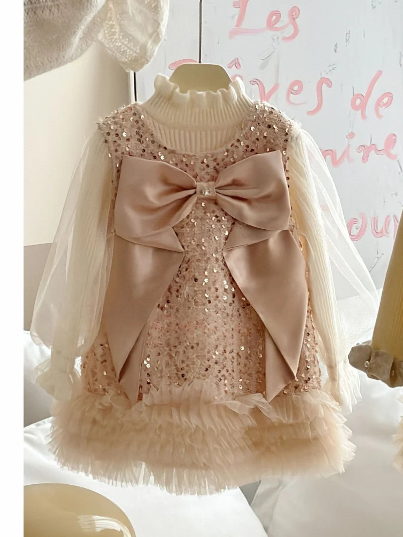 Children's Set Shiny Dress + Blouse