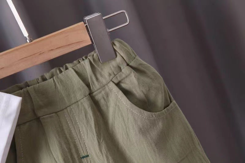 Boys' Set with Pockets and Bear Design