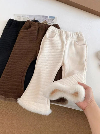 Children's Winter Pants with Plush Hem