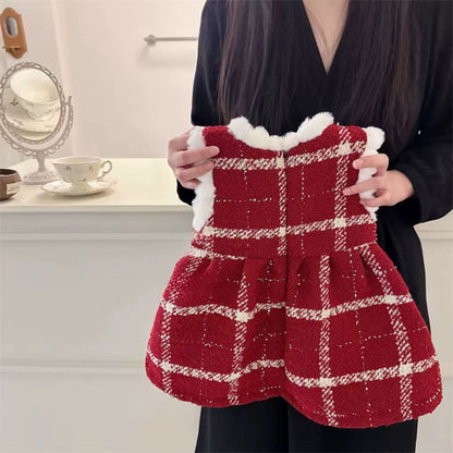 Red Plaid Children's Dress