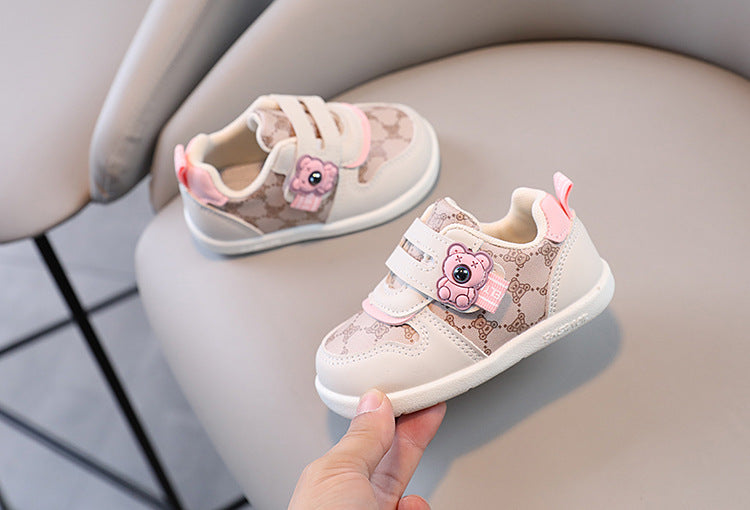 Children's Teddy Bear Sneakers with Velcro