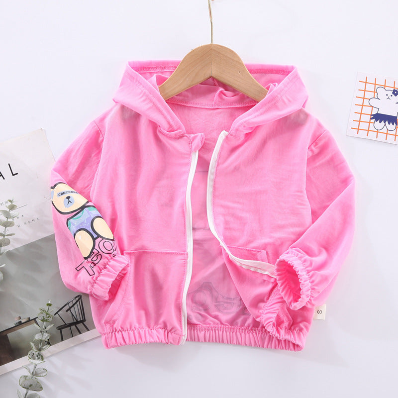 Blusa infantil con cremallera y oso 