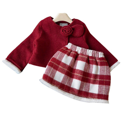 Red Checkered Children's Set