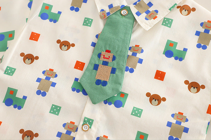 Boys' Teddy Bear Bow Tie Set