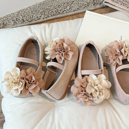 Zapatillas deportivas para niños con flores 