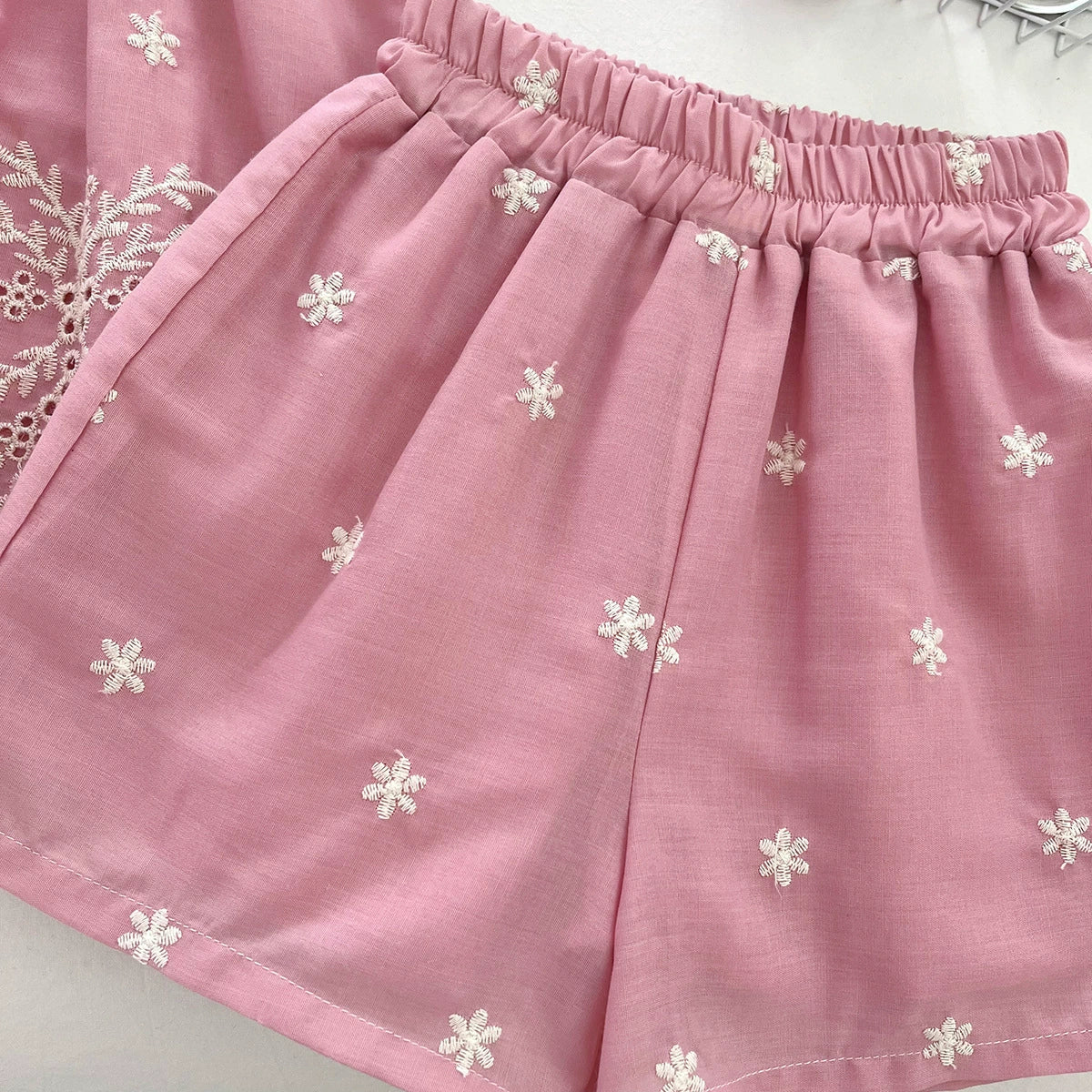 Girls' Floral Lace Set