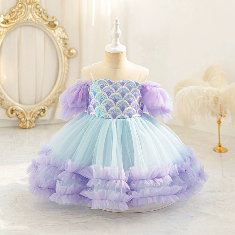 Mermaid Tulle Dress for Girls