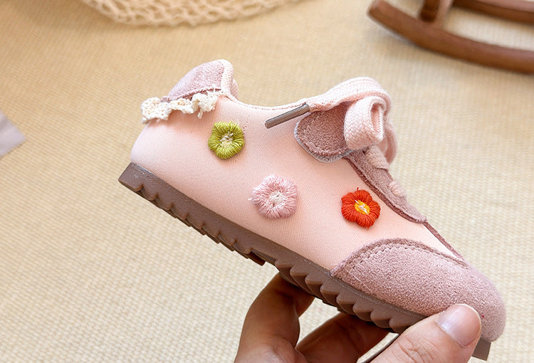 Children's Fashion Sneakers with Little Flowers