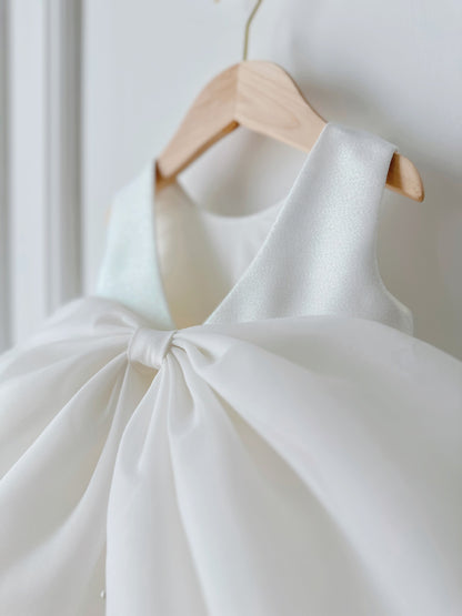 Children's Party Dress with Pearls and Bow
