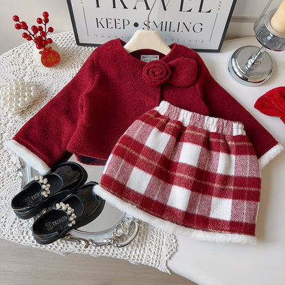Red Checkered Children's Set