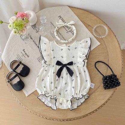 Girls' Bow Bodysuit