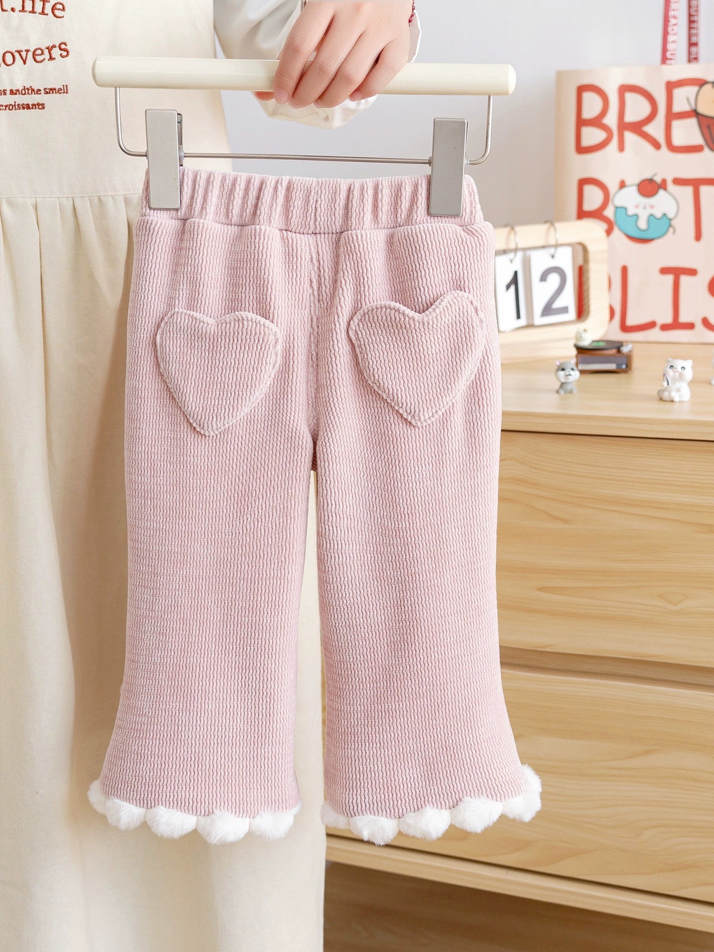 Children's Winter Pants with Heart Design
