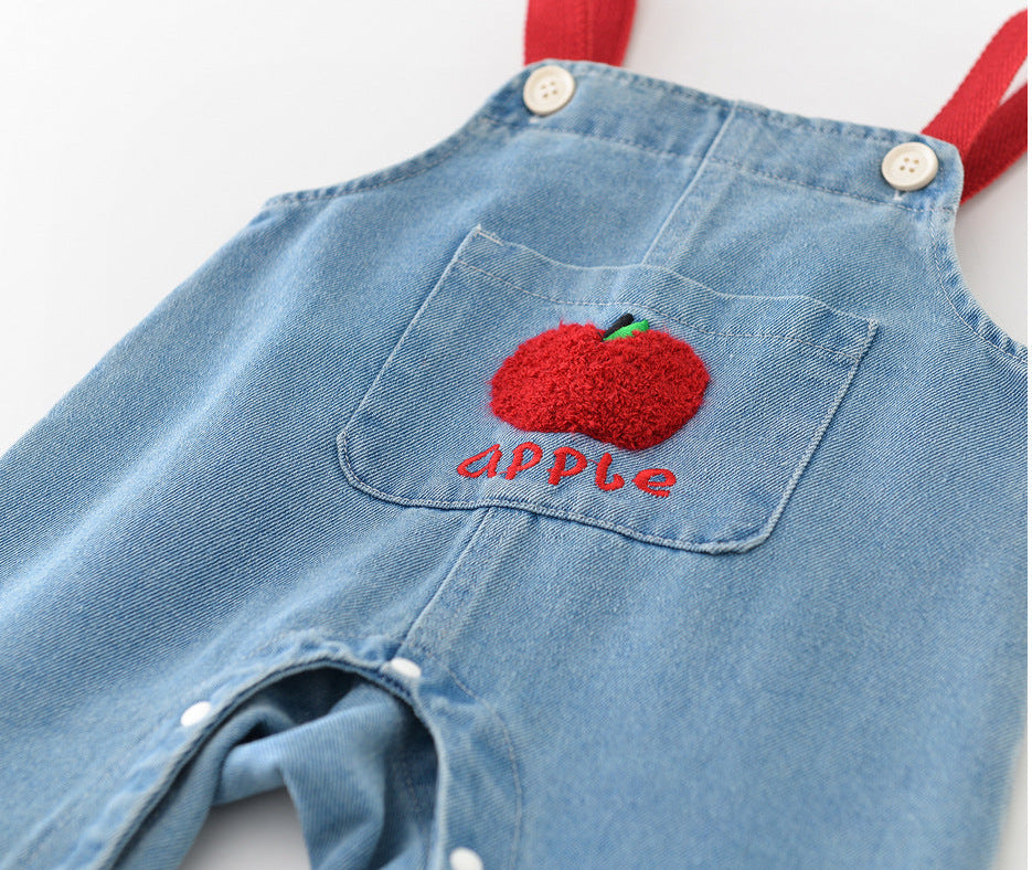 "Little Apples" Children's Dungaree & Top Set