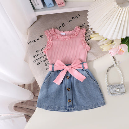 Conjunto de falda de verano para niñas 