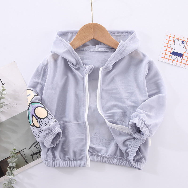 Blusa infantil con cremallera y oso 