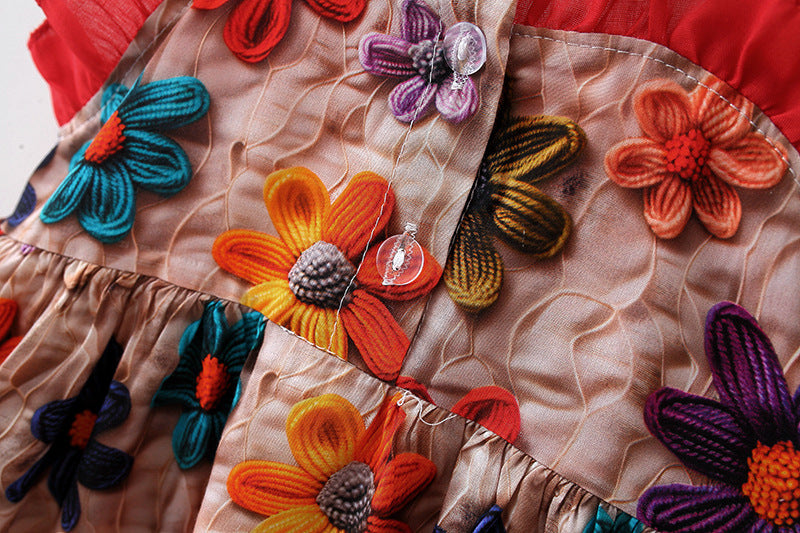 Floral dress with hat for girls