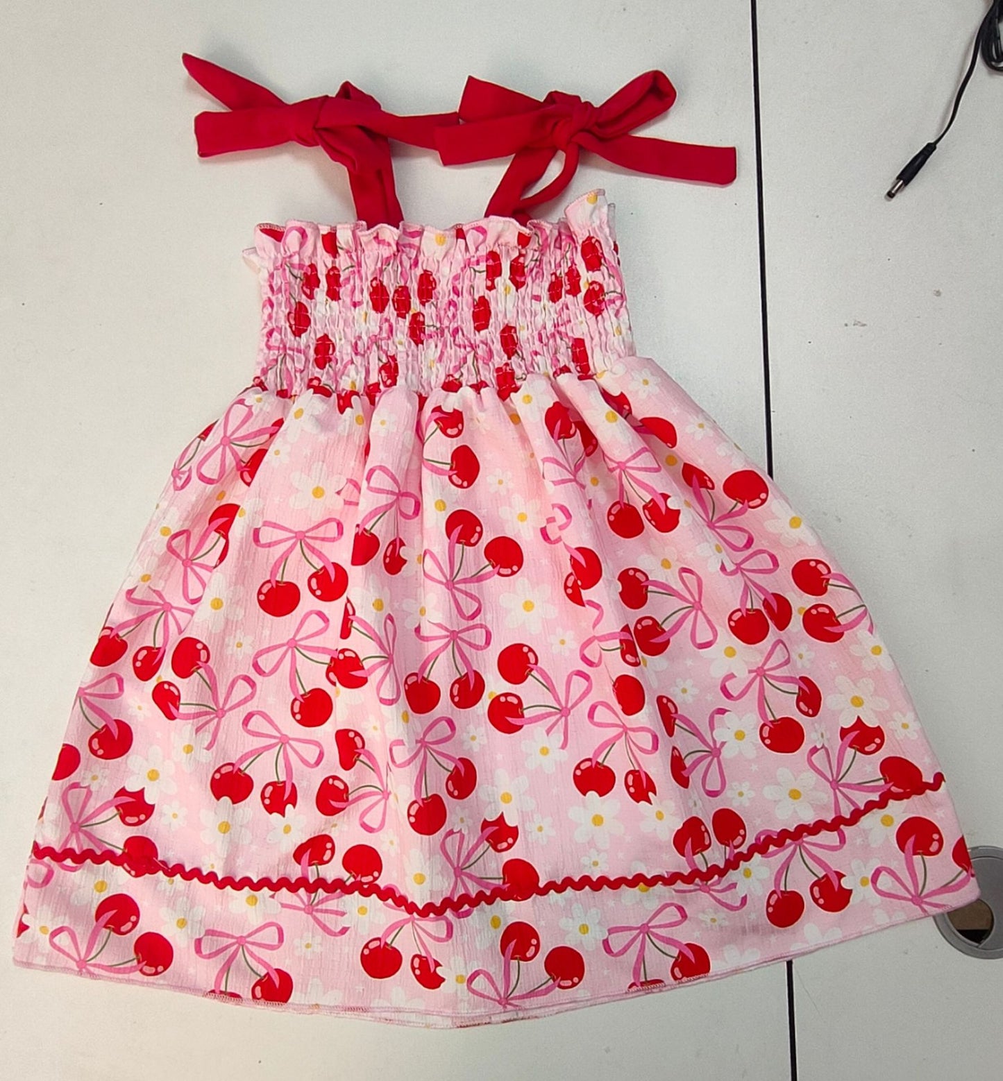Cherry Print Children's Dress