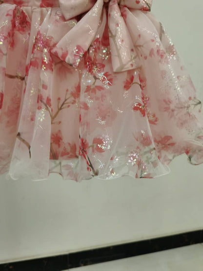 Children's Floral Bow Party Dress