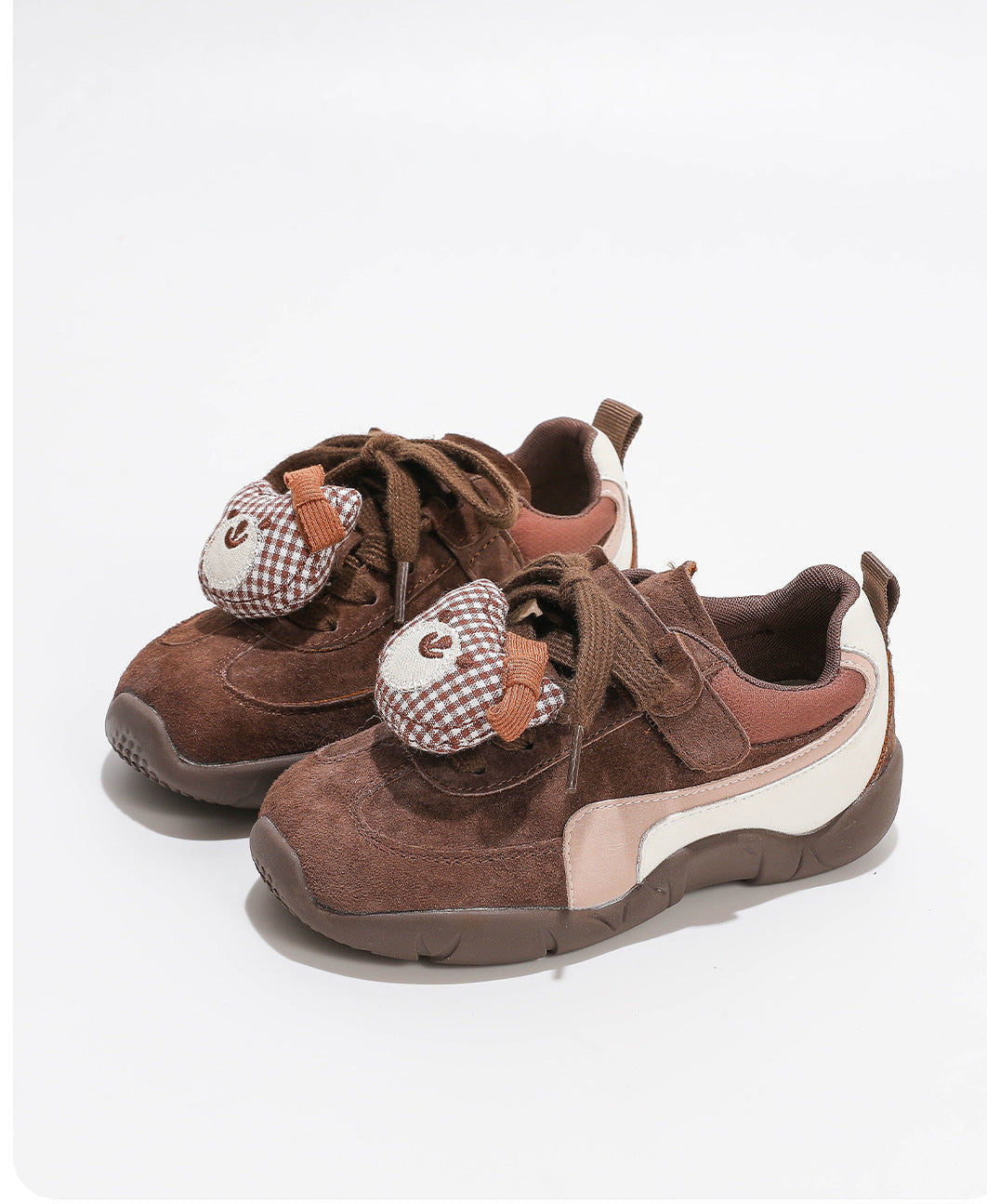 Children's Checkered Bear Sneakers