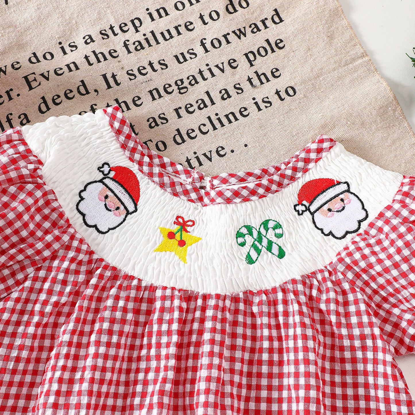 Children's Checkered Christmas Dress
