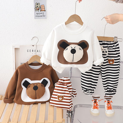 Striped Teddy Bear Children's Set